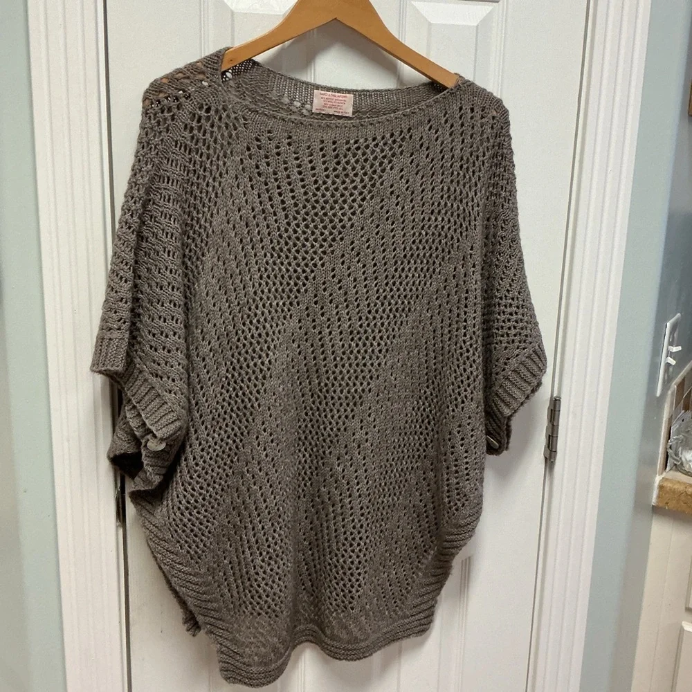 nardi & tagliaferri Alpaca Blend Poncho  Made In Italy elegant knit